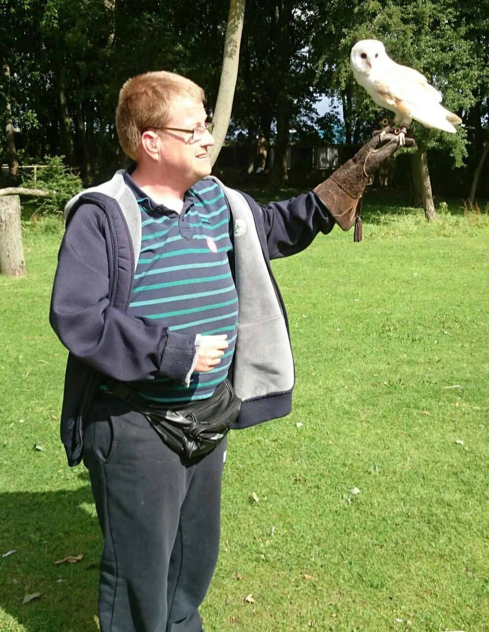Person with an owl