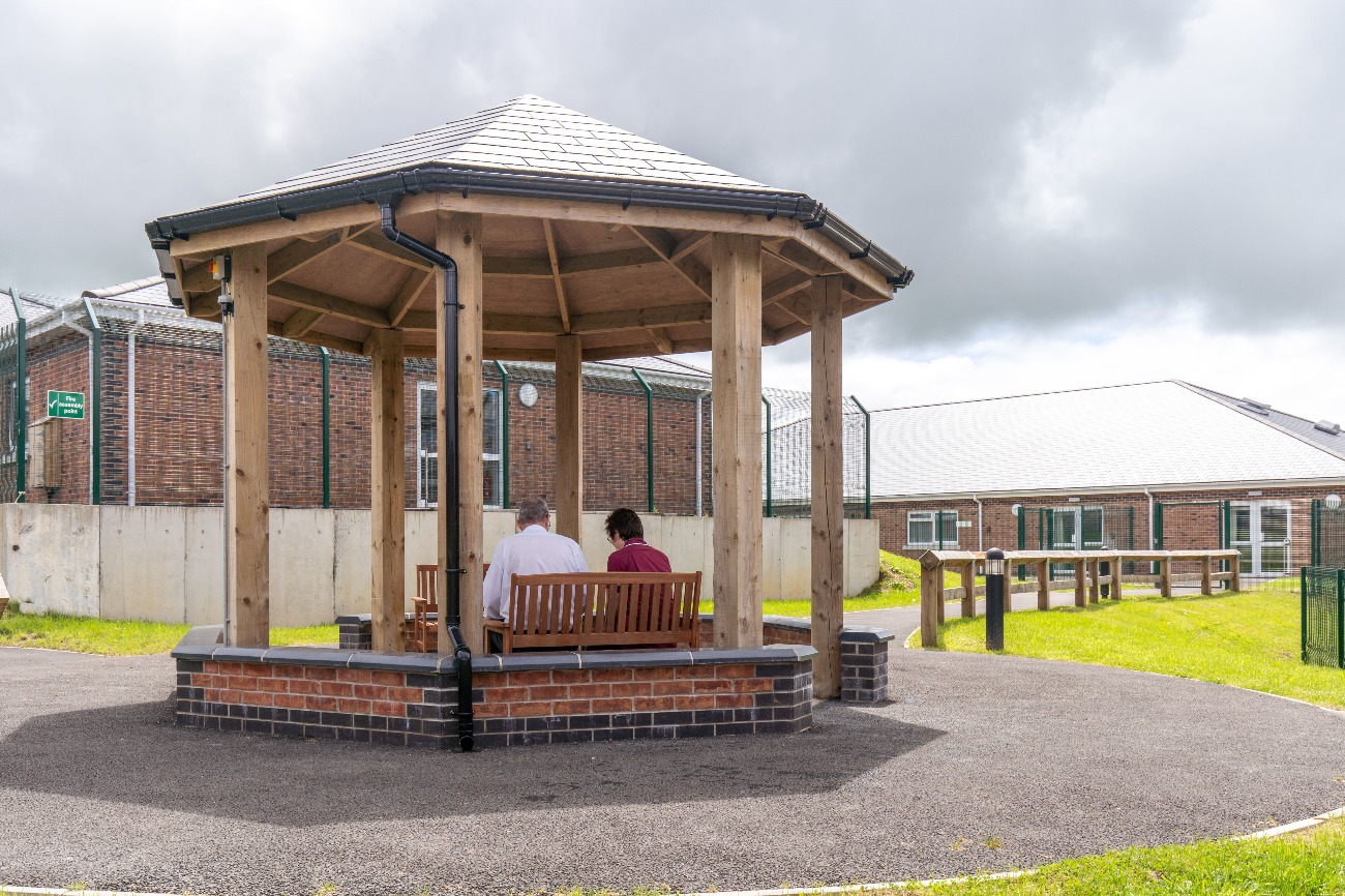 sheltered pagoda for seating